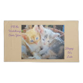 Kittens Foto Quote Kussensloop (Achterkant-Links)