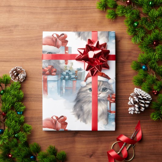 Kittens gluren van Gift Wrap Cadeaupapier (Feestdagen Geschenken)