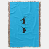 Kittens gooien blauw. deken (Voorkant Verticaal)