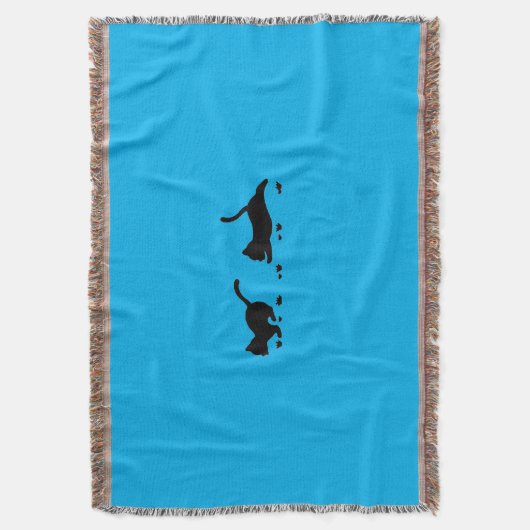 Kittens gooien blauw. deken (Voorkant Verticaal)