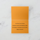 Kittens Halloween feest nacht verhaalkaart Kaart (Binnen)