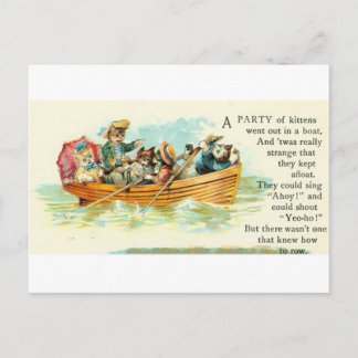 Kittens in a Row Boat Briefkaart