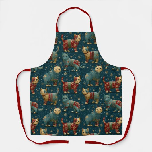 Kittens In Christmas Sweaters  Schort (Voorkant)