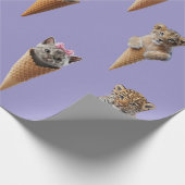 Kittens in Cones Cadeaupapier (Hoek)