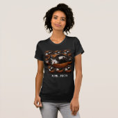 Kittens in een Bowl met Pattern T-shirt (Voorkant volledig)