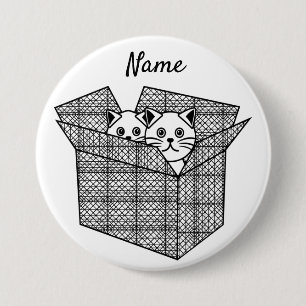 Kittens in een Box Thunder_Cove Ronde Button 7,6 Cm