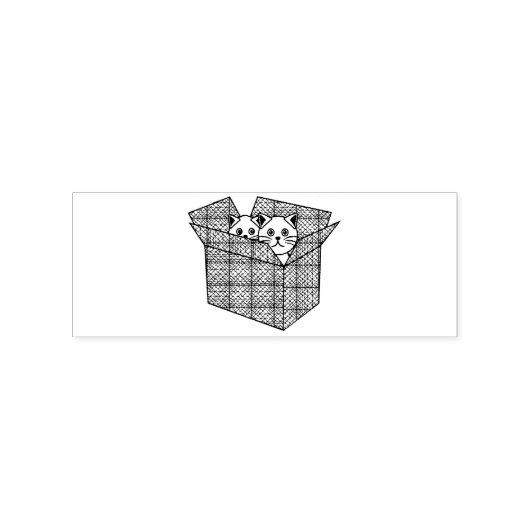 Kittens in een Box Thunder_Cove Rubberstempel (Afrduk)