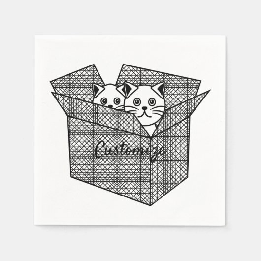 Kittens in een Box Thunder_Cove Servet (Voorkant)