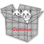 Kittens in een Box Thunder_Cove Sticker (Voorkant)