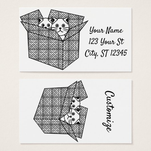 Kittens in een Box Thunder_Cove Visitekaartje (Voorkant /achterkant)