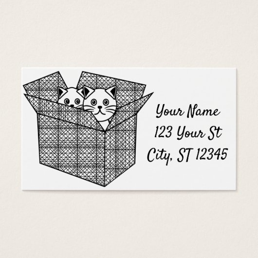 Kittens in een Box Thunder_Cove Visitekaartje (Voorkant)