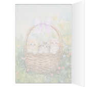 Kittens in een mandje - 5" x 7" Art Kaart (Binnen (Links))