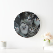 Kittens in een mandje grote klok (Huis)