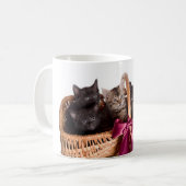 kittens in een mandje koffiemok (Voorkant links)