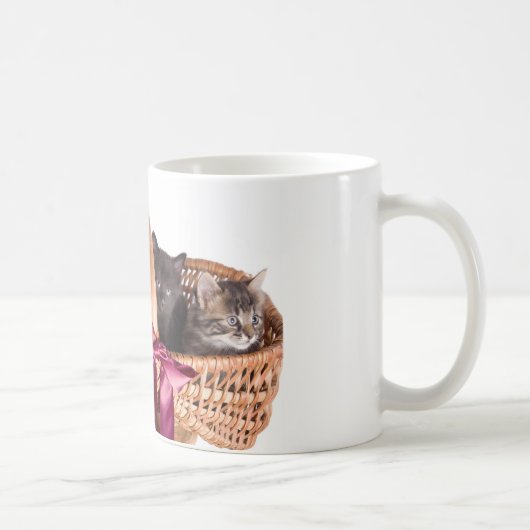 kittens in een mandje koffiemok (Rechts)
