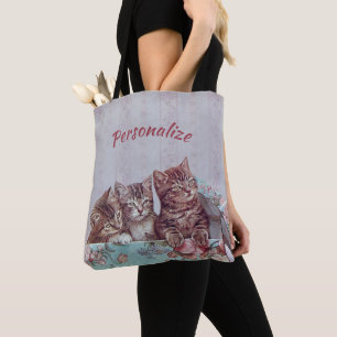 Kittens in een Petten doos personaliseren Tote Bag