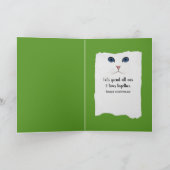 kittens in grasverjaardag kaart (Binnen)