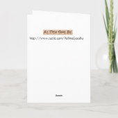 Kittens in Hare Lap, Wenskaart Kaart (Achterkant)