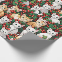 Kittens in Holly Kerstmis