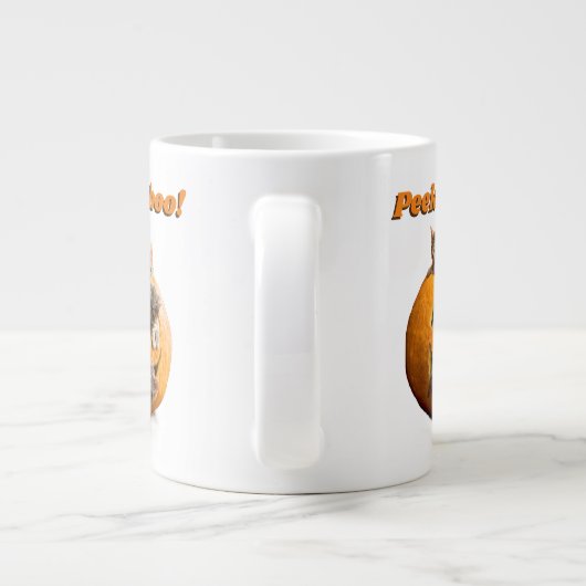 Kittens in Jack-o-Lantern Grote Koffiekop (Achterkant)