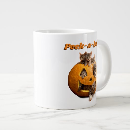 Kittens in Jack-o-Lantern Grote Koffiekop (Voorkant rechts)