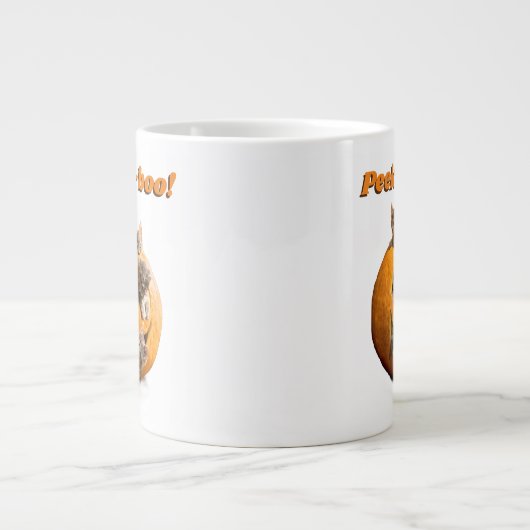 Kittens in Jack-o-Lantern Grote Koffiekop (Voorkant)