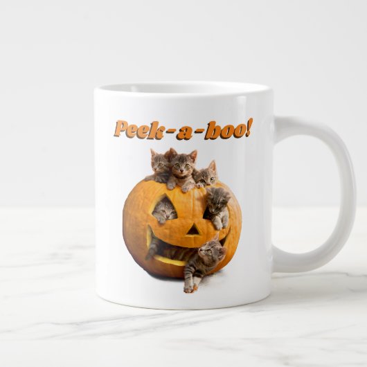 Kittens in Jack-o-Lantern Grote Koffiekop (Rechts)