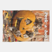 Kittens in Jack-o-Lantern Theedoek (Horizontaal)