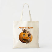 Kittens in Jack-o-Lantern Tote Bag (Voorkant)