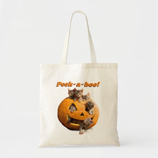 Kittens in Jack-o-Lantern Tote Bag (Voorkant)