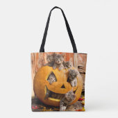 Kittens in Jack-o-Lantern Tote Bag (Achterkant)