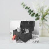 kittens in kofferbak met bloemen briefkaart (Staand voorkant)