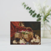 Kittens in naaimand | Jules Leroy Briefkaart (Staand voorkant)