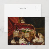 Kittens in naaimand | Jules Leroy Briefkaart (Voorkant / Achterkant)