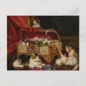 Kittens in naaimand | Jules Leroy Briefkaart (Voorkant)
