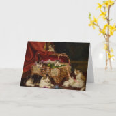 Kittens in naaimand | Jules Leroy Kaart (Gele Bloem)