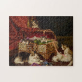 Kittens in naaimand | Jules Leroy Legpuzzel (Horizontaal)
