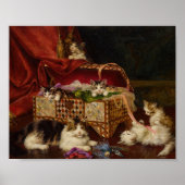 Kittens in naaimand | Jules Leroy Poster (Voorkant)