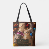 Kittens in Ornament Box Tote Bag (Achterkant)