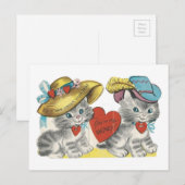  Kittens in Petten Valentijn Copy Feestdagenkaart (Voorkant / Achterkant)