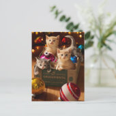 Kittens in Sieraad Doos Uitnodiging Briefkaart (Staand voorkant)