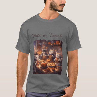 Kittens in verkleed bakken Halloween traktaties T-shirt