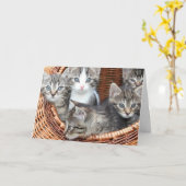 Kittens Kaart (Gele Bloem)