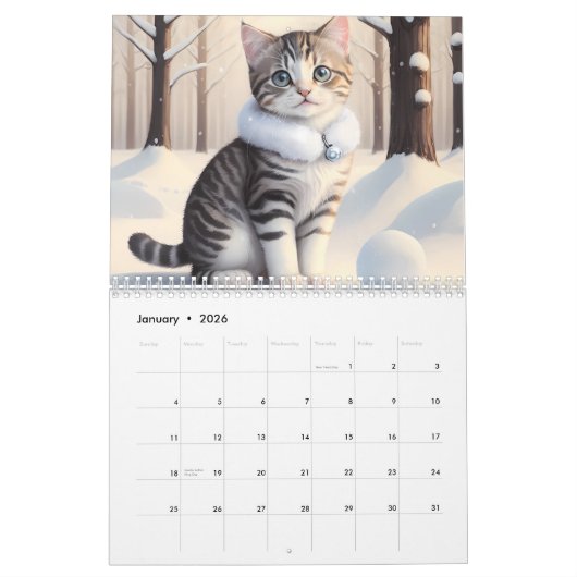 Kittens Kalender 2024 (Jan 2026)