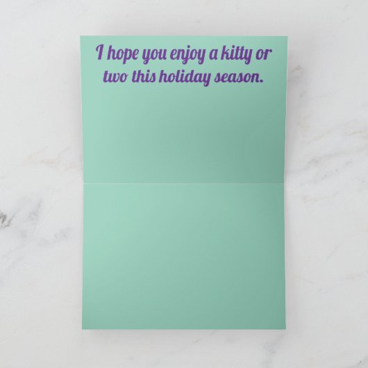 Kittens Karretje Feestdagen Kaart (Binnen)