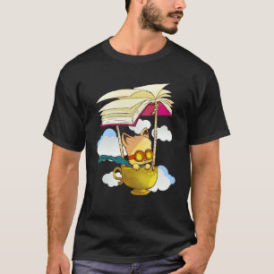 Kittens Katten thee en vliegende boeken T-shirt