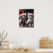 Kittens Kerstdag Poster (Keuken)