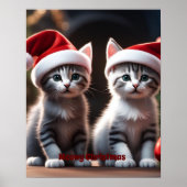 Kittens Kerstdag Poster (Voorkant)