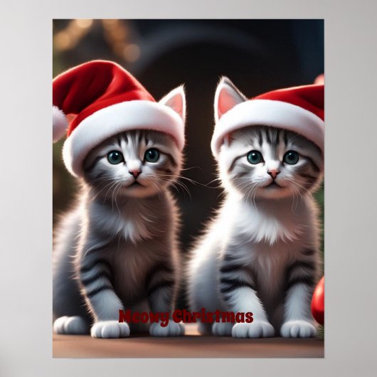Kittens Kerstdag Poster (Voorkant)