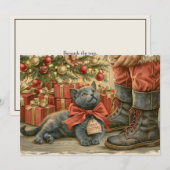 Kittens Kerstman Kerstmis Feestdagenkaart (Voorkant / Achterkant)